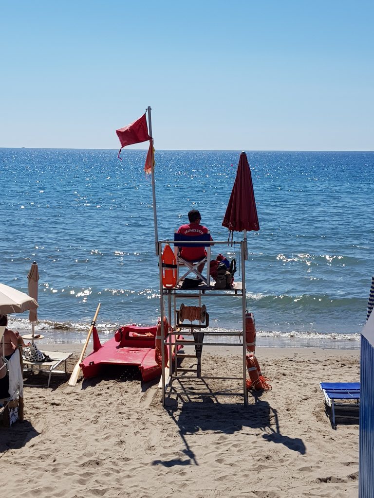 Salvataggio op het strand van Alassio