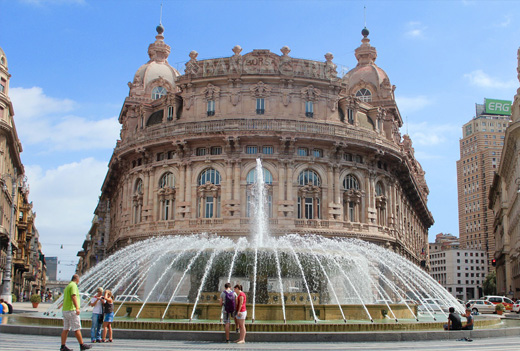 Fontein Genua, Ligurië, Italië