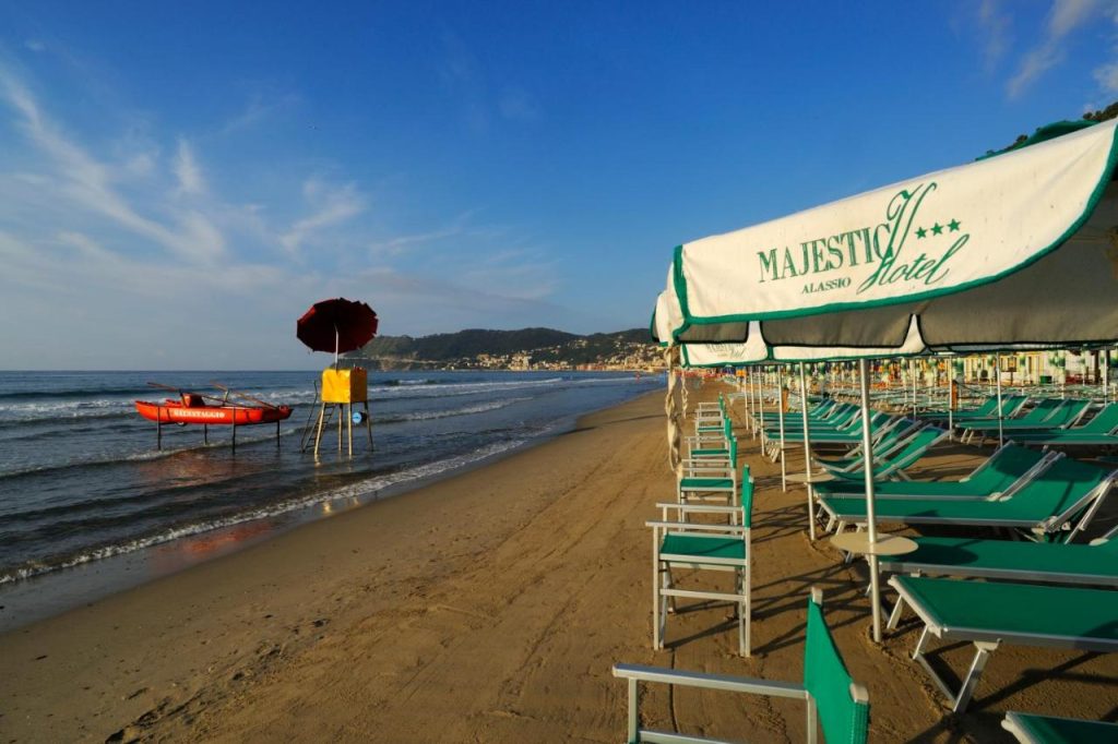 Hotel Majestic, Alassio, bloemenrivièra, (Ligurië) Italië