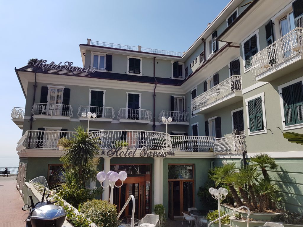 Hotel Savoia, Alassio, bloemenrivièra, Italië *** (strandhotel)