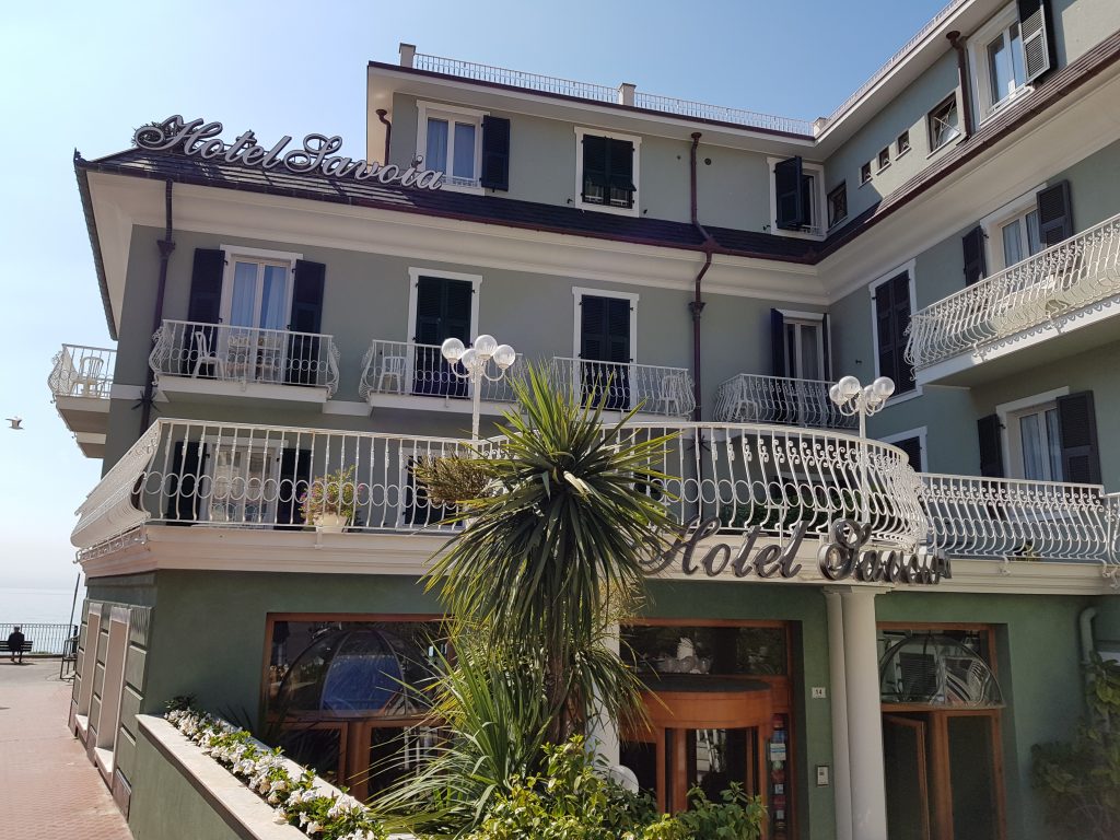 Hotel Savoia, Alassio, bloemenrivièra, Italië *** (strandhotel)
