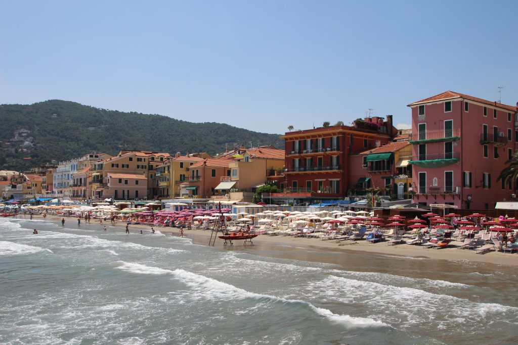 strand Alassio, Ligurië, Italië 