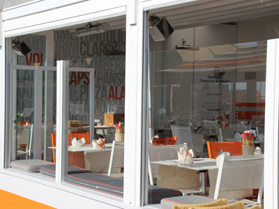 Kindvriendelijk restaurant Clapsy aan het strand van Alassio